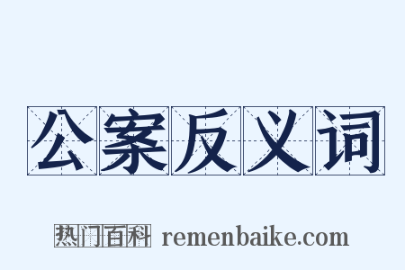 公案反义词是什么意思的图片